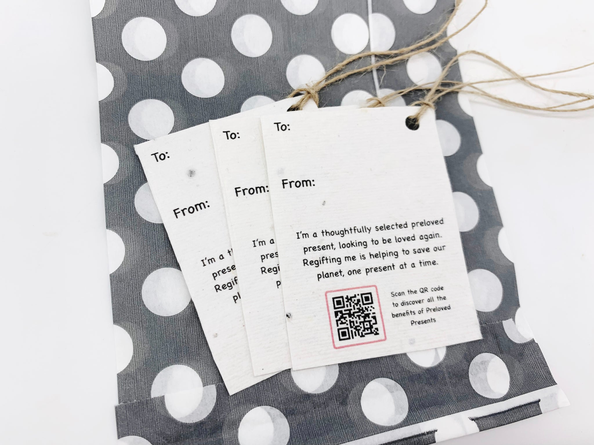 Seed paper plantable gift tags from our i-grow collection