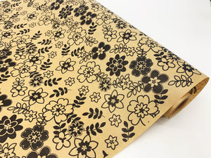 Floral Gift Wrap - Recycled Kraft Paper (10 metre)