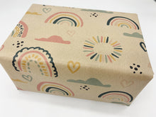 Load image into Gallery viewer, Rainbows and Hearts - Recycled Kraft Wrapping Paper
