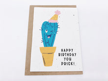 Load image into Gallery viewer, Happy Birthday Cactus - Plantable Greetings Card
