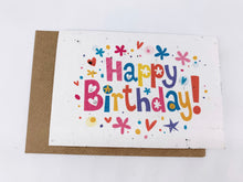 Load image into Gallery viewer, Happy Birthday Colourful - Plantable Greetings Seed Card
