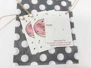 Doughnuts Seed Paper Gift Tags (x3)