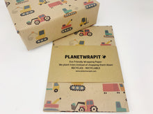 Load image into Gallery viewer, Diggers and Tractors - Recycled Kraft Wrapping Paper
