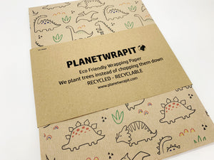 Dinosaur - Recycled Kraft Wrapping Paper