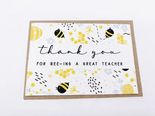 Load image into Gallery viewer, Thank you for bee-ing a great Teacher - Plantable Greetings Seed Card

