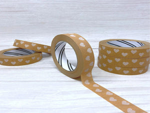 Heart Tape (24mm x 50m) - Biodegradable Parcel Tape