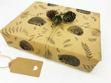Load image into Gallery viewer, Hedgehog - Recycled Kraft Wrapping Paper
