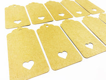 Load image into Gallery viewer, Recyclable Heart Kraft Gift Tags - Pack of 10
