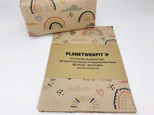 Load image into Gallery viewer, Rainbows and Hearts - Recycled Kraft Wrapping Paper
