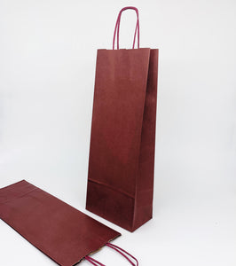 Kraft Paper Bottle Bag (Deep Red)