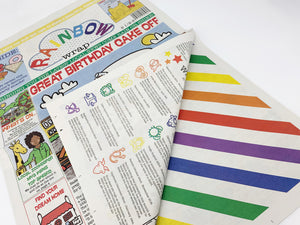 Rainbow Wrap Double Sided Newspaper - Recycled Wrapping Paper