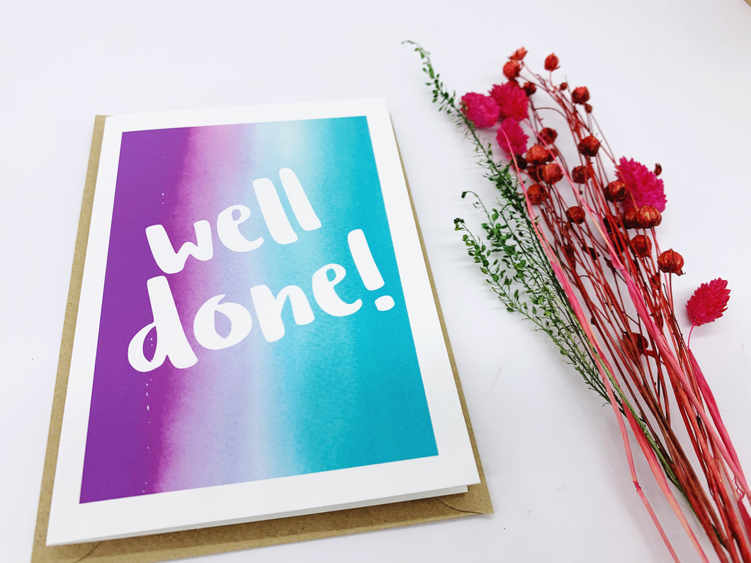 Well Done Occasion Card - 100% Recycled