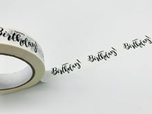 Load image into Gallery viewer, Happy Birthday -  Kraft Paper Recyclable Tape (66m x 25mm)
