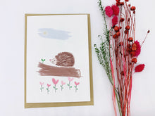 Load image into Gallery viewer, Hedgehog Card - 100% Recycled
