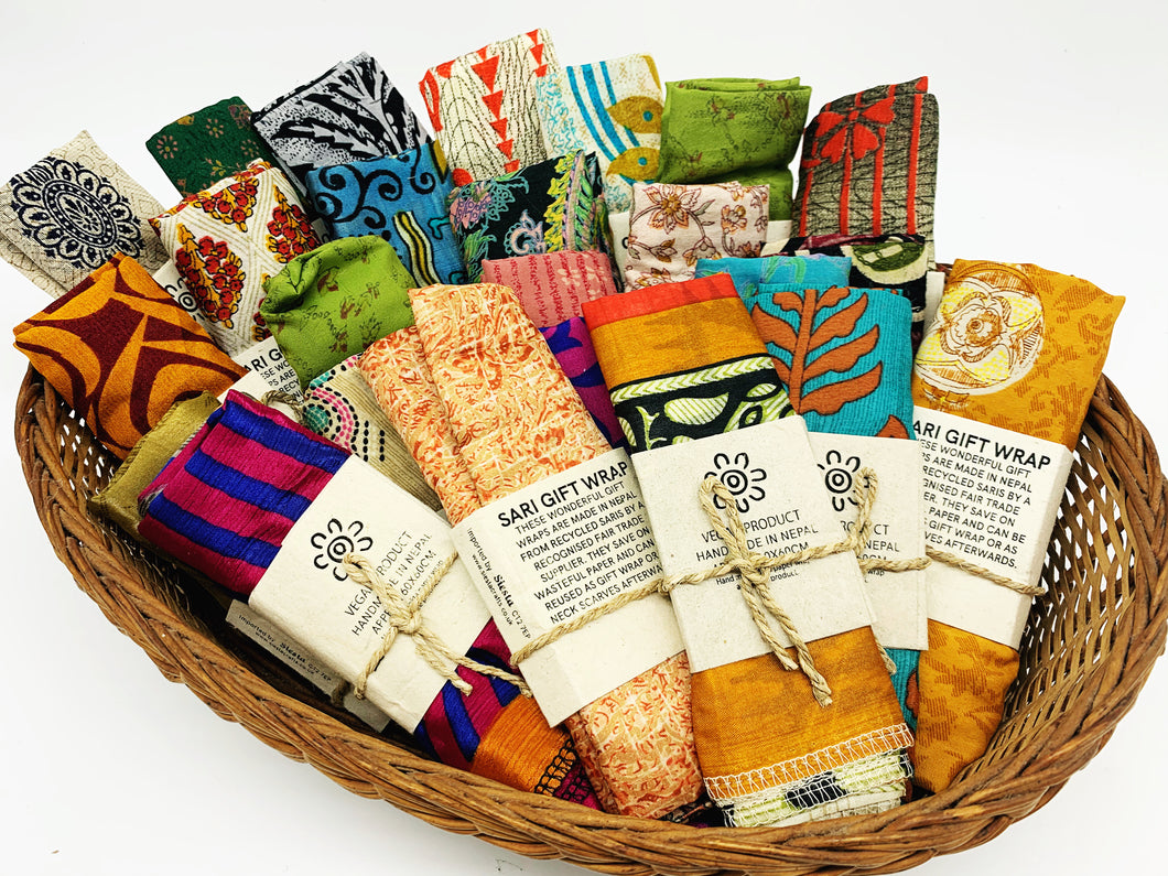 Reusable Fabric Gift Wrap - Reclaimed and Fair Trade