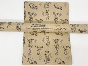 Playful Spaniels - Recycled Kraft Wrapping Paper