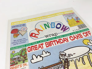 Rainbow Wrap Double Sided Newspaper - Recycled Wrapping Paper