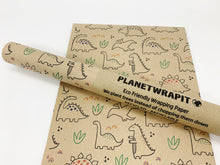Load image into Gallery viewer, Dinosaur - Recycled Kraft Wrapping Paper
