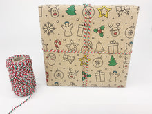 Load image into Gallery viewer, Christmas Fun (Natural)  - Recycled Wrapping Paper
