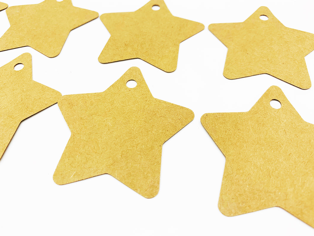 Recyclable Star Kraft Gift Tags - Pack of 10