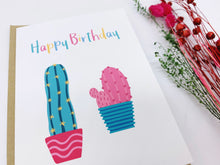 Load image into Gallery viewer, Happy Birthday Cacti Card - 100% Recycled
