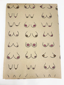 Boobs - Recycled Kraft Wrapping Paper