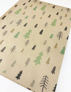 Festive Trees  - Recycled Wrapping Paper