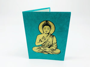 Himalayan Lotka Paper Buddha Greetings Cards - 8 Blank Cards