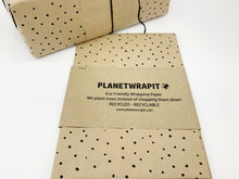 Load image into Gallery viewer, Black Dots - Recycled Kraft Wrapping Paper
