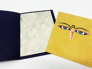 Himalayan Lotka Paper Wisdom Eyes Greetings Cards - 8 Blank Cards