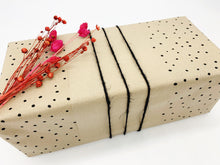Load image into Gallery viewer, Black Dots - Recycled Kraft Wrapping Paper
