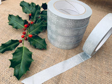 Load image into Gallery viewer, Silver Snowflake - Multi-purpose Kraft Paper Recyclable Tape (50m x 25mm)
