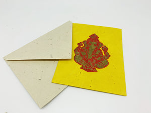 Himalayan Lotka Paper Ganesh Greetings Cards - 8 Blank Cards