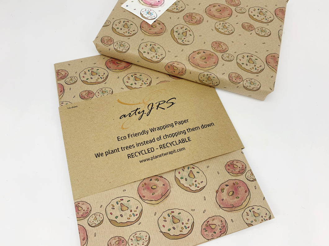 Doughnuts - Recycled Kraft Wrapping Paper