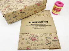 Load image into Gallery viewer, Princess Print - Recycled Kraft Wrapping Paper
