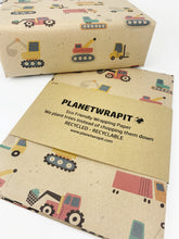 Load image into Gallery viewer, Diggers and Tractors - Recycled Kraft Wrapping Paper
