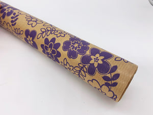 Floral Gift Wrap - Recycled Kraft Paper (10 metre)