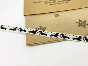 Sausage Dog and Baubles Ribbon (15mm)