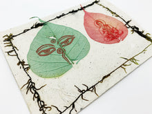 Load image into Gallery viewer, Himalayan Lotka Paper Bodhi Leaf Greetings Cards - 8 Blank Cards
