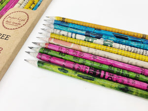 Wood Free Recycled Newspaper Pencils (pack of 10)