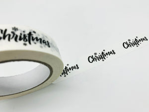 White Christmas Themed - Kraft Paper Recyclable Tape (66m x 25mm)