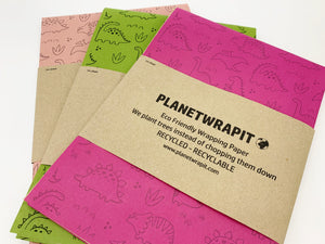 Dinosaur - Recycled Kraft Wrapping Paper