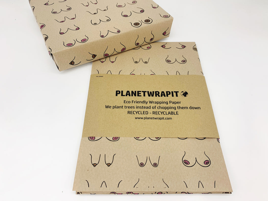 Boobs - Recycled Kraft Wrapping Paper