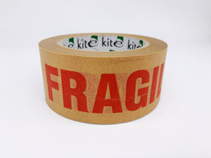 Brown Kraft Paper Recyclable Fragile Parcel Tape (50m x 50mm)