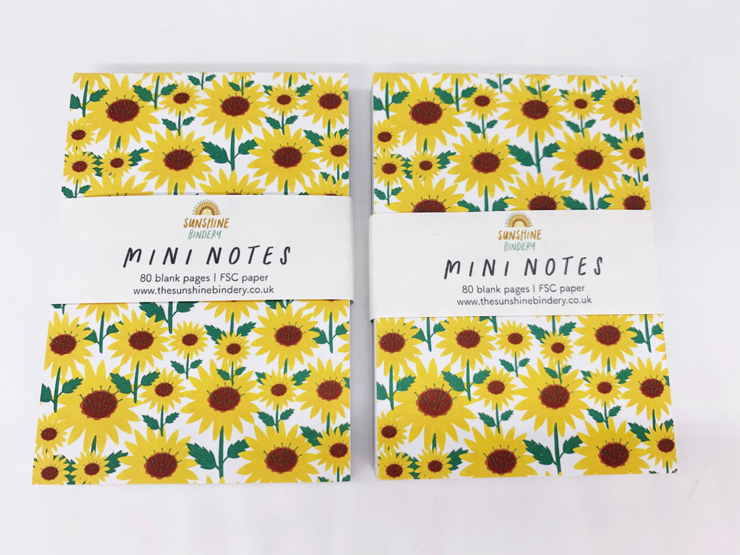 Mini Sunflowers Recycled Note Pad