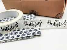 Load image into Gallery viewer, Happy Birthday -  Kraft Paper Recyclable Tape (66m x 25mm)
