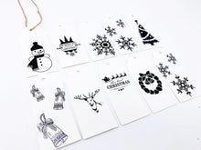 Load image into Gallery viewer, Christmas Print Kraft Gift Tags - Pack of 10 (Brown or White)
