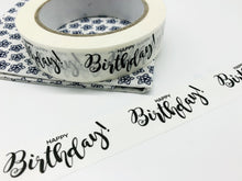 Load image into Gallery viewer, Happy Birthday -  Kraft Paper Recyclable Tape (66m x 25mm)
