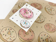 Load image into Gallery viewer, Doughnuts - Recycled Kraft Wrapping Paper
