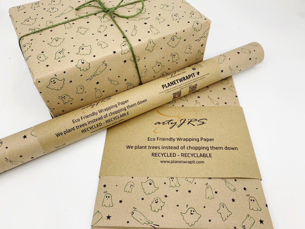 Ghosts - Recycled Kraft Wrapping Paper